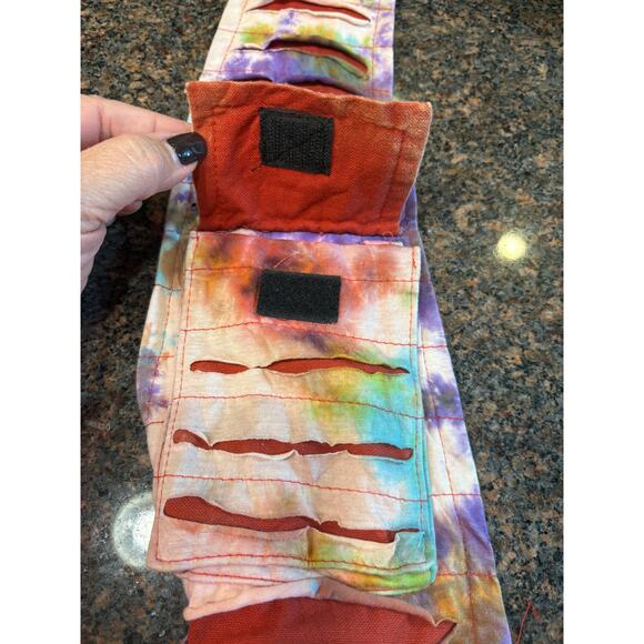 India Boutique Red Tie-Dye Boho Cotton Shoulder/Crossbody Bag - Picture 5 of 11